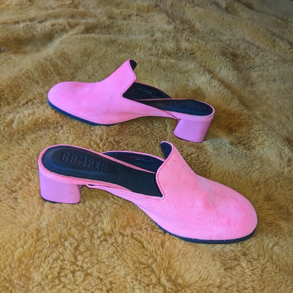 CAMPER Katie HOT PINK Nubuck slide - Picture 4 of 13